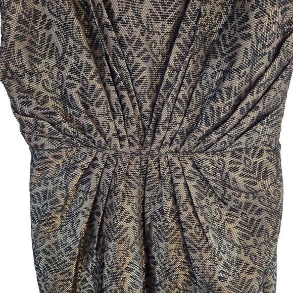 Women's Semi Formal Dress 8 Medium M Black Gold Cocktail Party Junior Prom - Picture 4 of 8